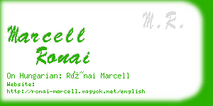 marcell ronai business card